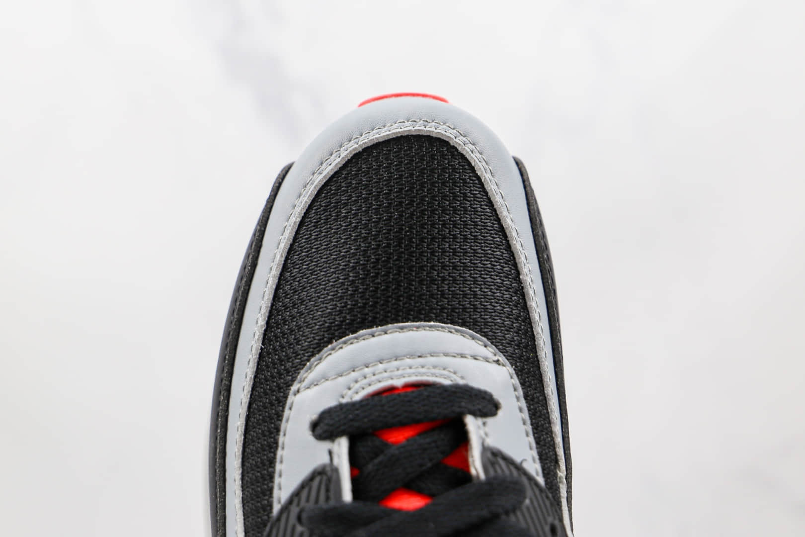 耐克Nike Air Max 90纯原版本黑灰红色Max90气垫鞋原档案数据开发 货号:CZ4222-001