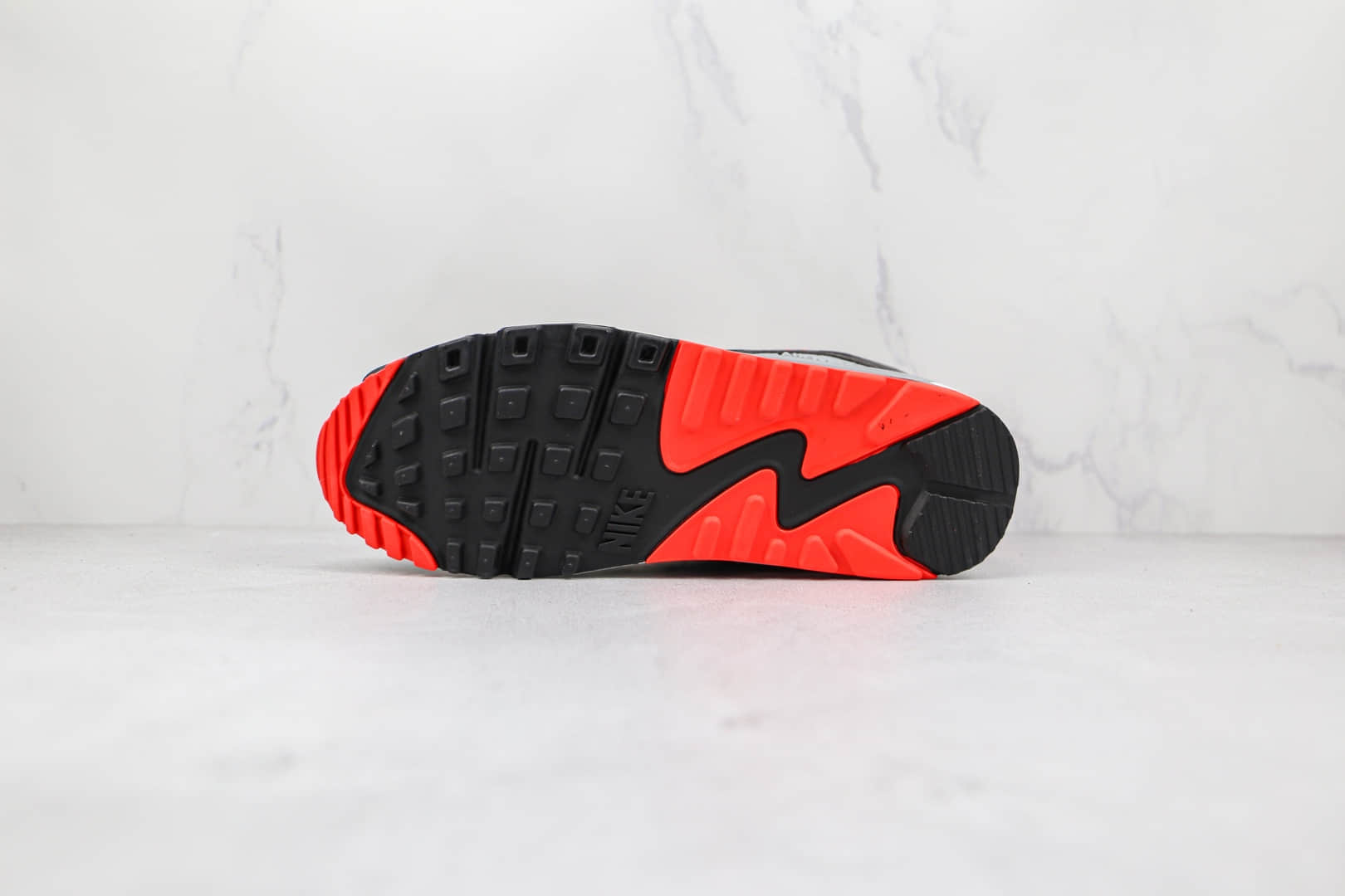 耐克Nike Air Max 90纯原版本黑灰红色Max90气垫鞋原档案数据开发 货号:CZ4222-001