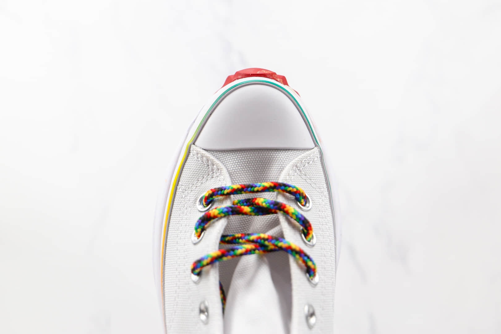匡威Converse Run Star Hike公司级版本高帮白色彩虹厚底锯齿增高鞋原盒原标 货号:170824C