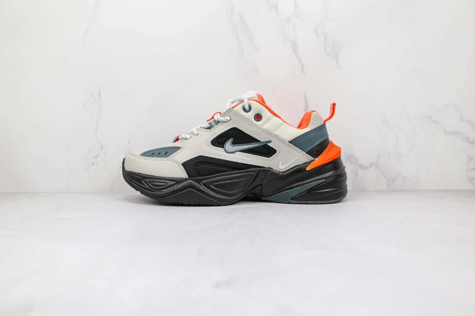 耐克Nike Air Monarch M2K纯原版本灰黑橙色复古M2K老爹鞋原档案数据开发 (ID:71878) - 图片1
