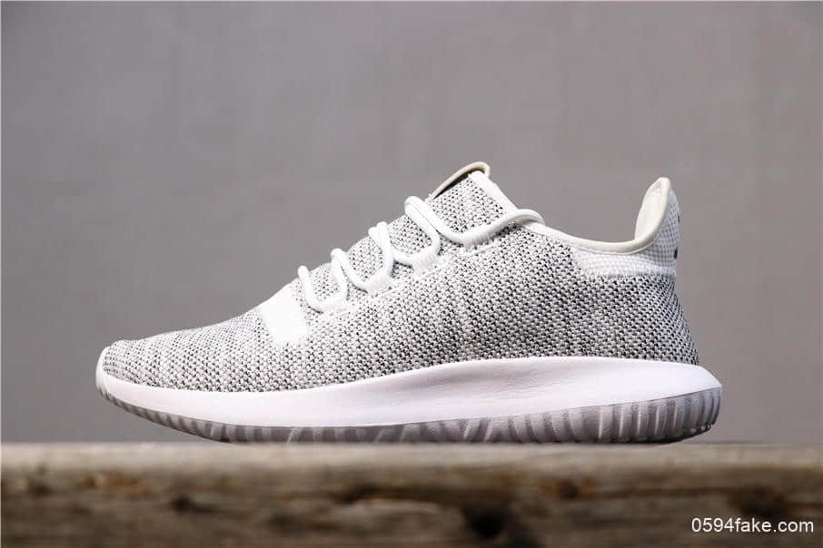 阿迪达斯Adidas Tubular Shadow简版小椰子锐利灰亮白真标版本椰子跑步鞋 货号:BB8941