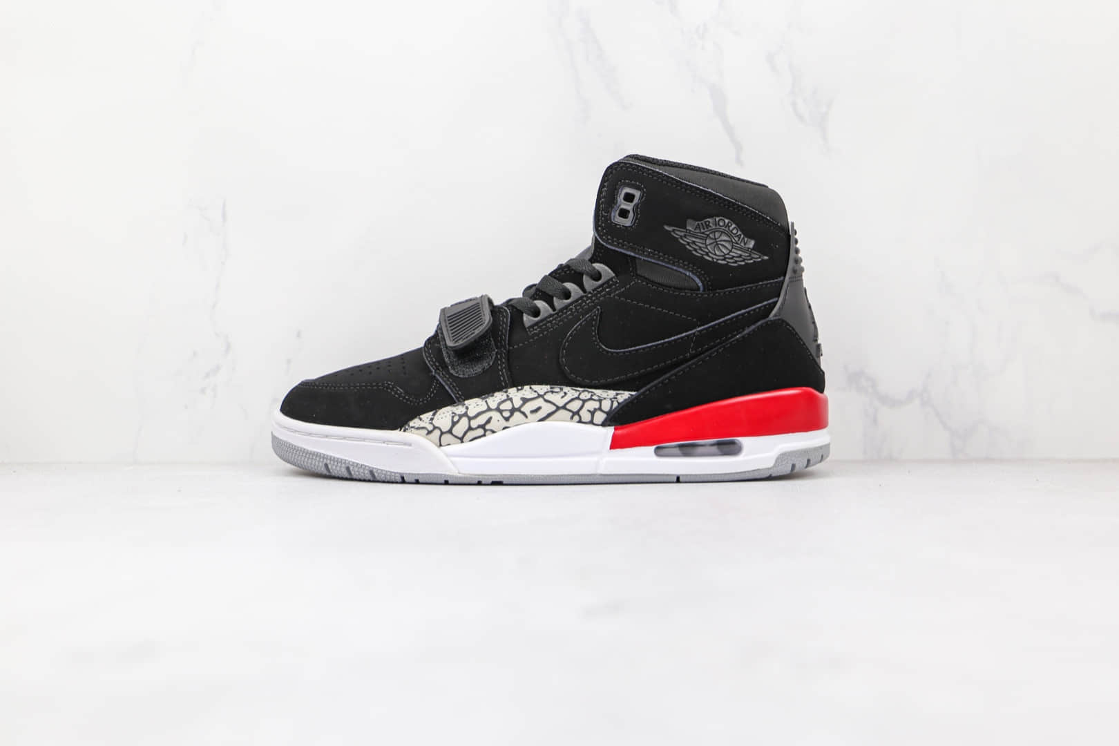 乔丹Air Jordan Legacy 312纯原版本高帮AJ132麂皮黑红色板鞋原档案数据开发 (ID:72385) - 图片1