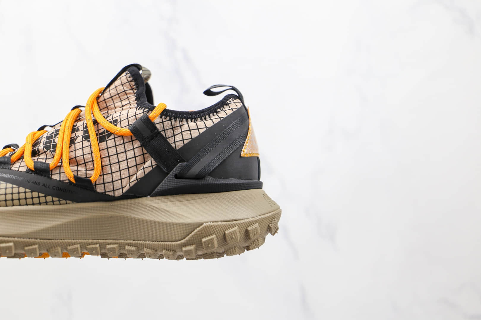 耐克Nike ACG Mountain Fly Low Fossil Stone纯原版本黑黄色网状ACG登山鞋原盒原标原楦头纸板打造 货号:DA5424-200