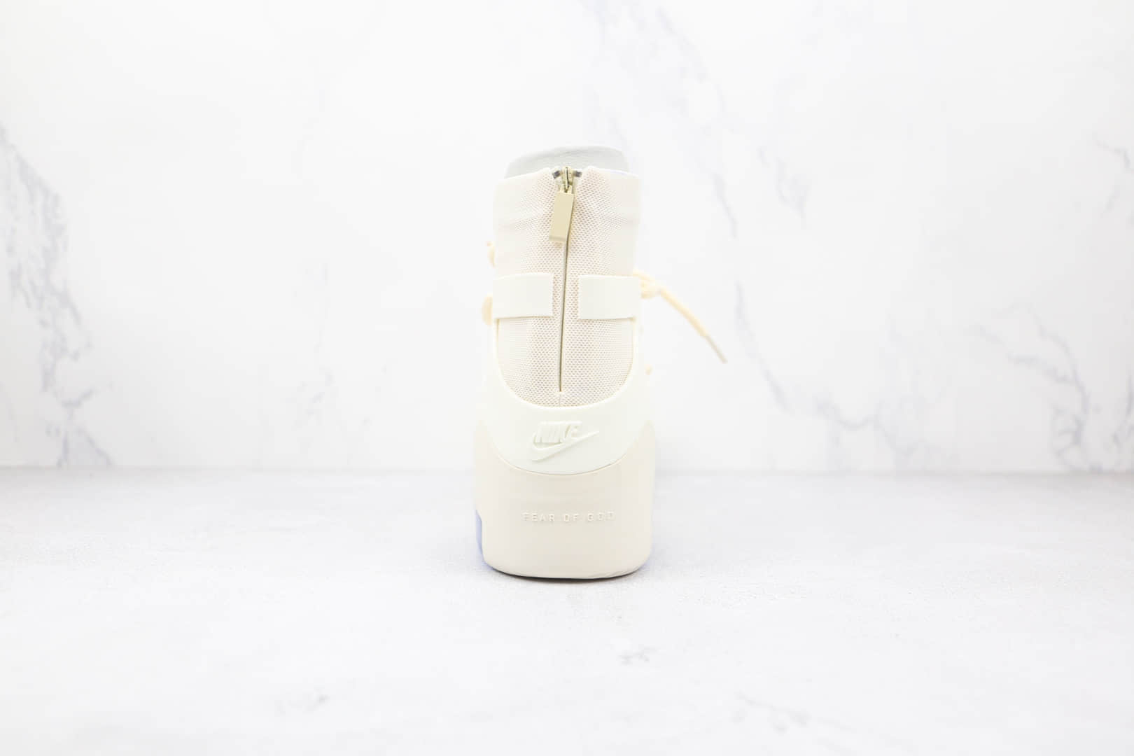 耐克Nike Air Fear of God 1 String The Question x FOG联名款纯原版本高帮网面白蓝淡蓝色拉链款高街鞋原盒原标原档案数据开发 货号:AR4237-100