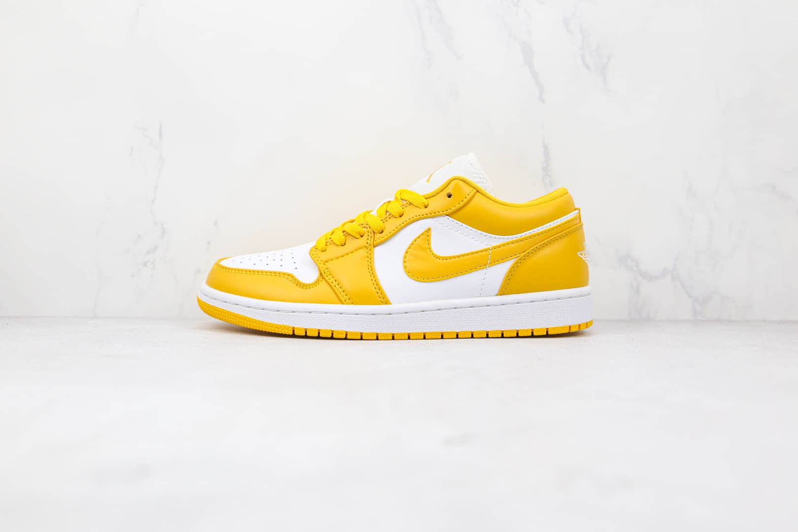 乔丹Air Jordan 1 Low纯原版本低帮AJ1白黄芥末黄板鞋原档案数据开发 (ID:72603) - 图片1