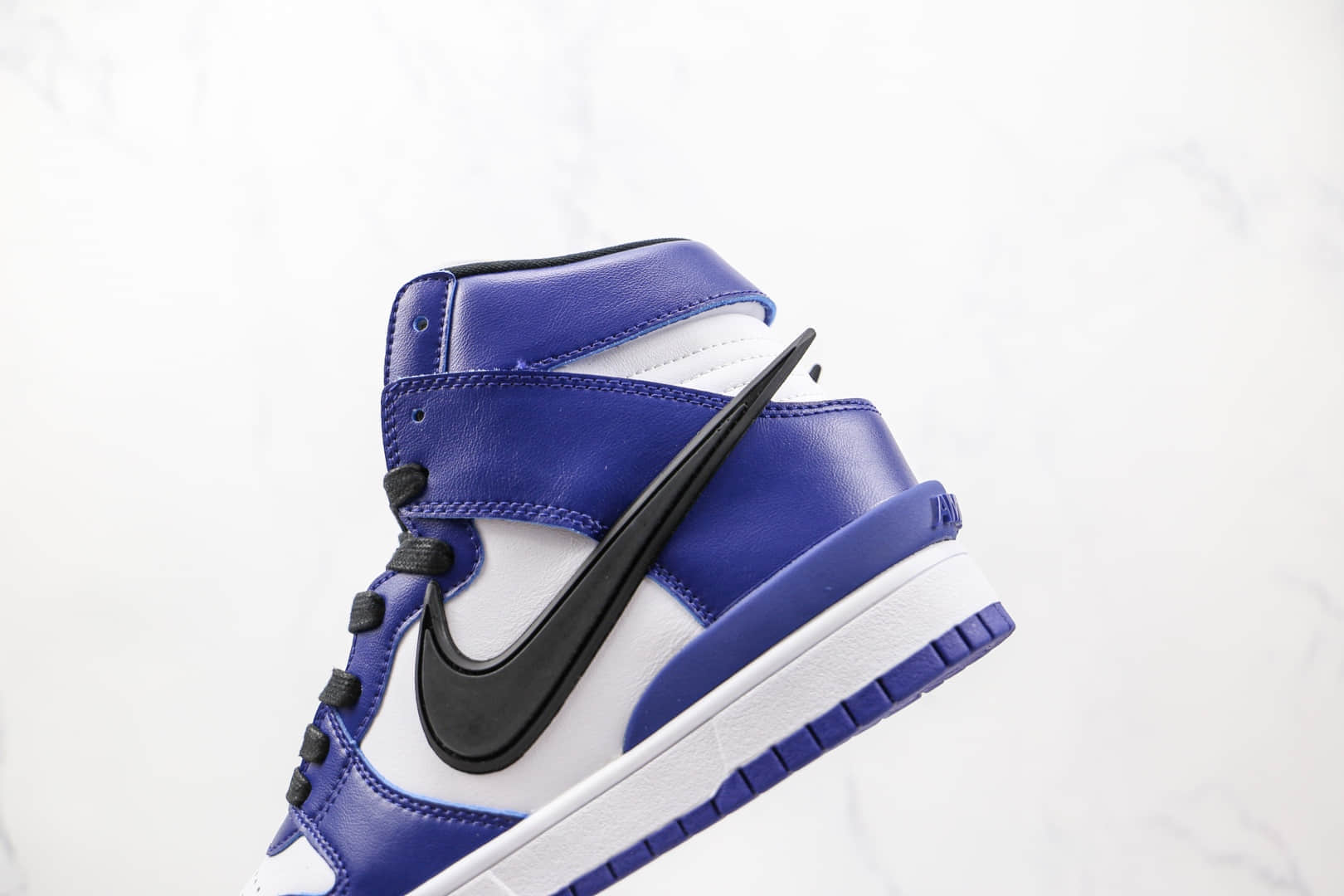 耐克Nike Dunk High x AMBUSH埋伏联名款纯原版本高帮DUNK蓝色板鞋原盒原标原鞋开模一比一打造 货号:CU7544-400