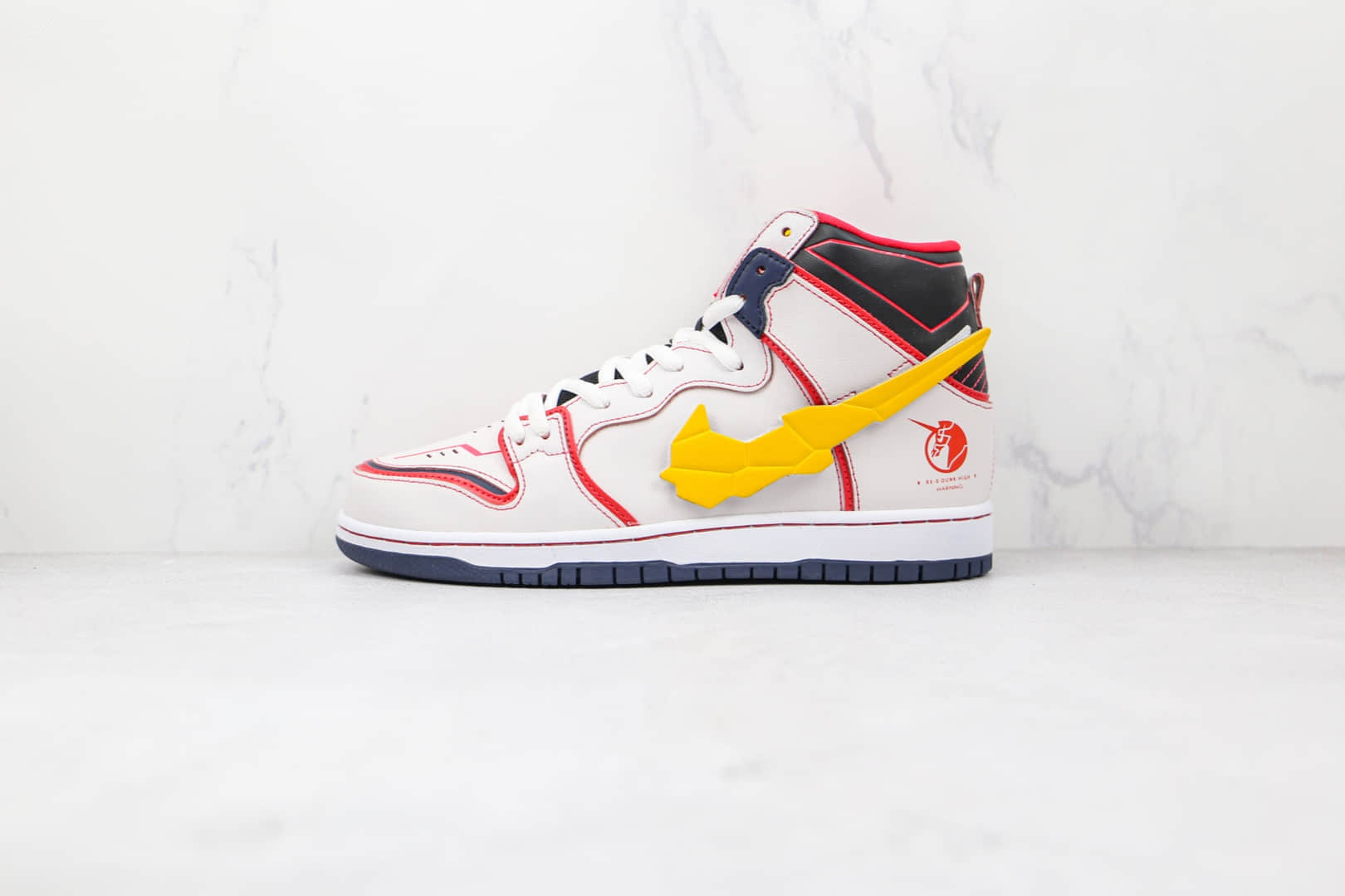 耐克Nike Dunk High Project Unicorn-RX-0 x Gundamx联名款纯原版本高帮SB DUNK白红色独角兽换钩板鞋原档案数据开发 货号:DH7717-100