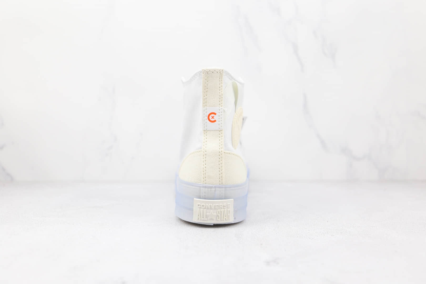匡威Converse Chuck Taylor All Star CX公司级版本高帮白色水晶底果冻帆布鞋原盒原标 货号:172471C