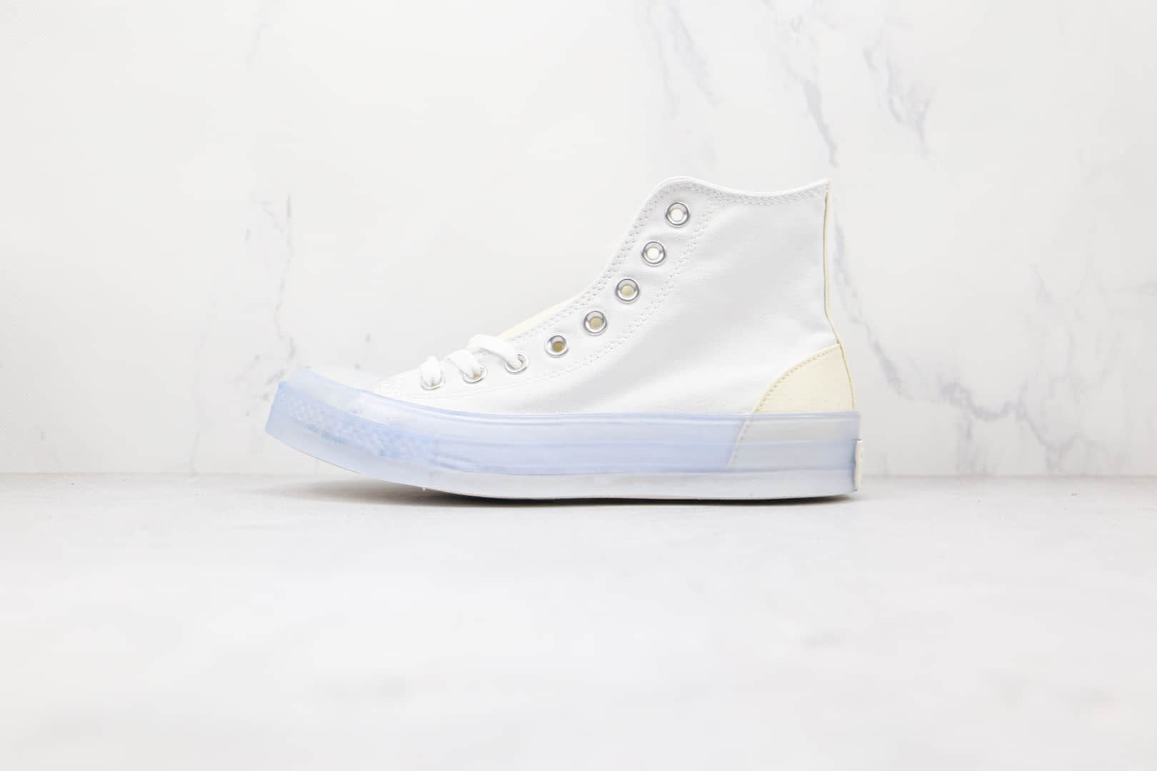 匡威Converse Chuck Taylor All Star CX公司级版本高帮白色水晶底果冻帆布鞋原盒原标 货号:172471C