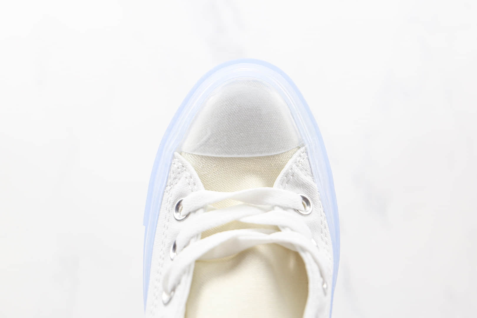 匡威Converse Chuck Taylor All Star CX公司级版本高帮白色水晶底果冻帆布鞋原盒原标 货号:172471C