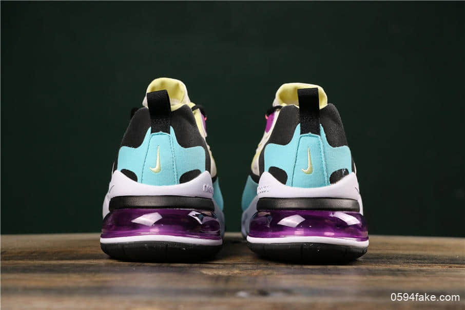 耐克Nike React Air Max 270公司级瑞亚高桥盾网纱系列机能半气垫跑步鞋 货号:AO4971-101