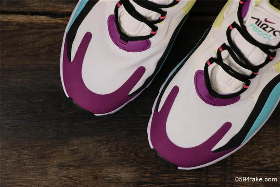 耐克Nike React Air Max 270公司级瑞亚高桥盾网纱系列机能半气垫跑步鞋 货号:AO4971-101