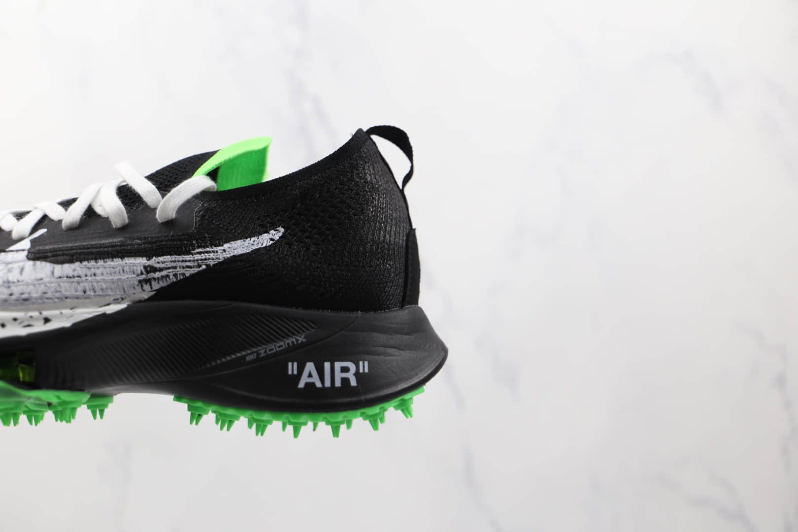 耐克Nike Air Zoom Tempo NEXT% x Off White联名款纯原版本黑绿色钉钉鞋原档案数据开发 货号:CV0697-001