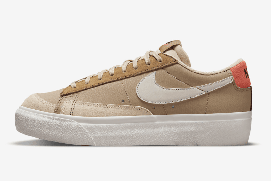 秋冬卡其装扮!全新Nike Blazer Low Platform即将登场! 货号:DQ9318-200