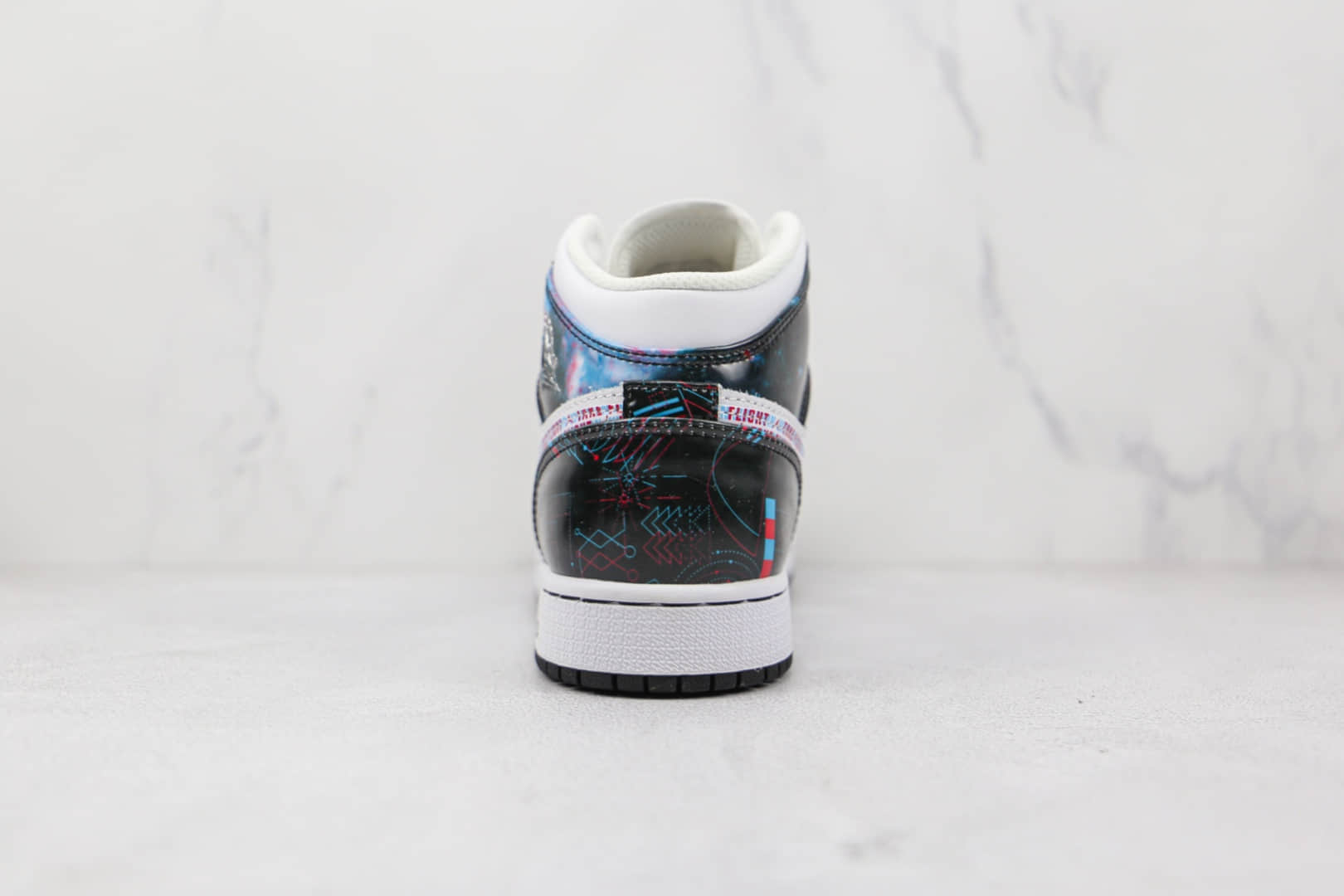 乔丹Air Jordan 1 MID纯原版本中帮AJ1裸眼星空3D印花篮球鞋原档案数据开发 货号:BQ6931-114