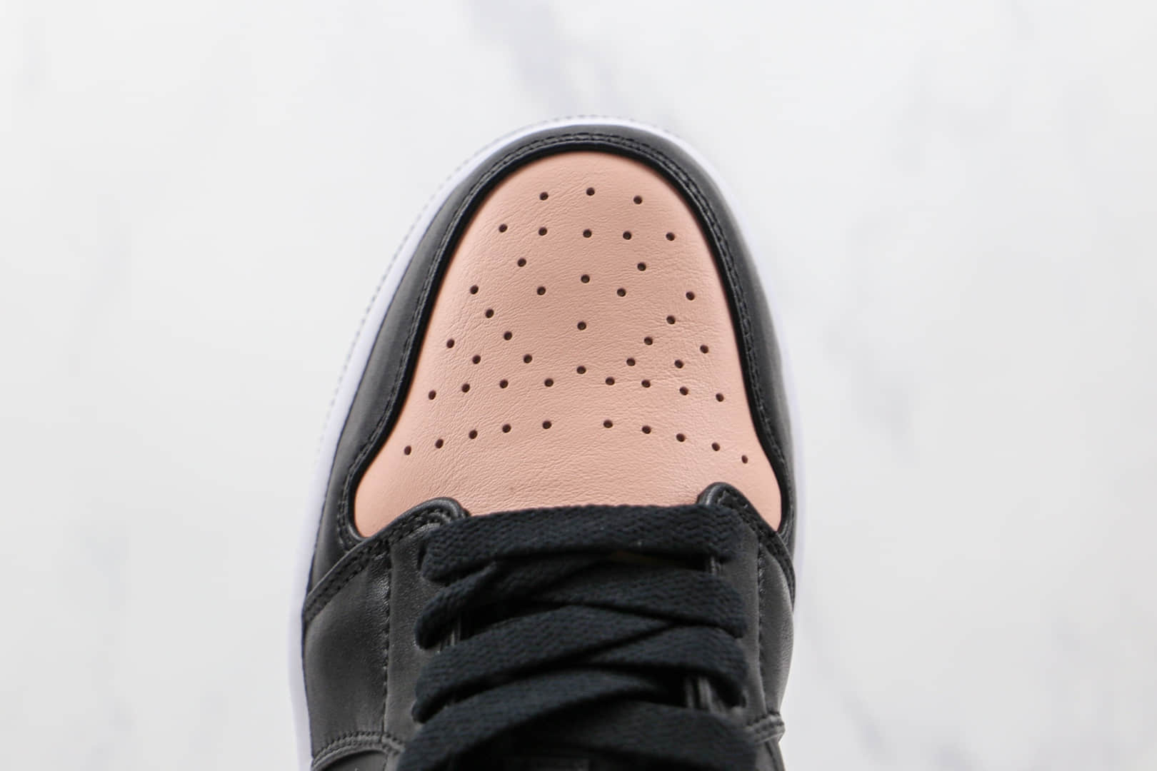 乔丹Air Jordan 1 Low纯原版本低帮AJ1黑粉脚趾篮球鞋原楦头纸板打造 货号:553558-034
