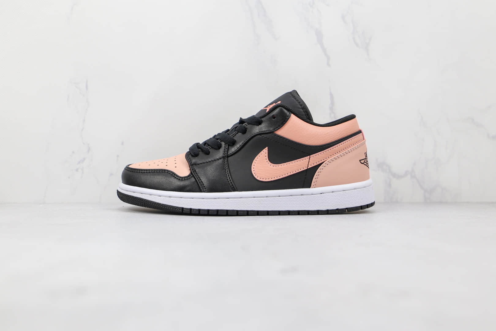 乔丹Air Jordan 1 Low纯原版本低帮AJ1黑粉脚趾篮球鞋原楦头纸板打造 货号:553558-034