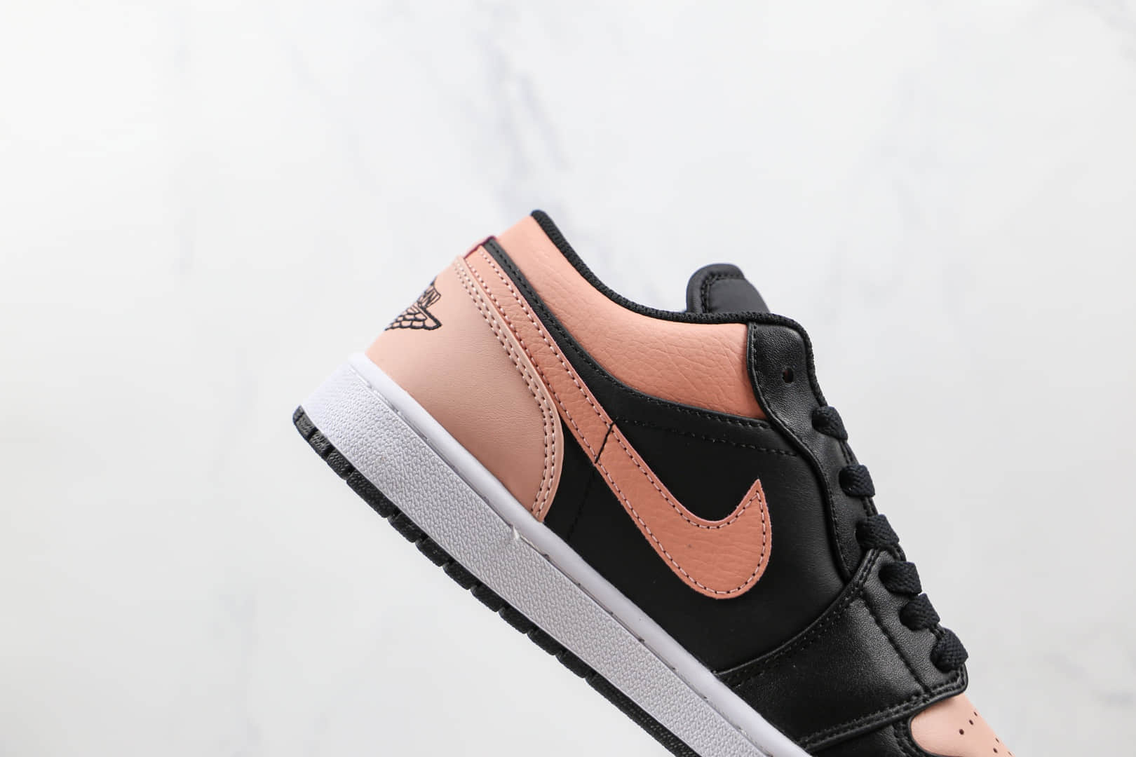乔丹Air Jordan 1 Low纯原版本低帮AJ1黑粉脚趾篮球鞋原楦头纸板打造 货号:553558-034