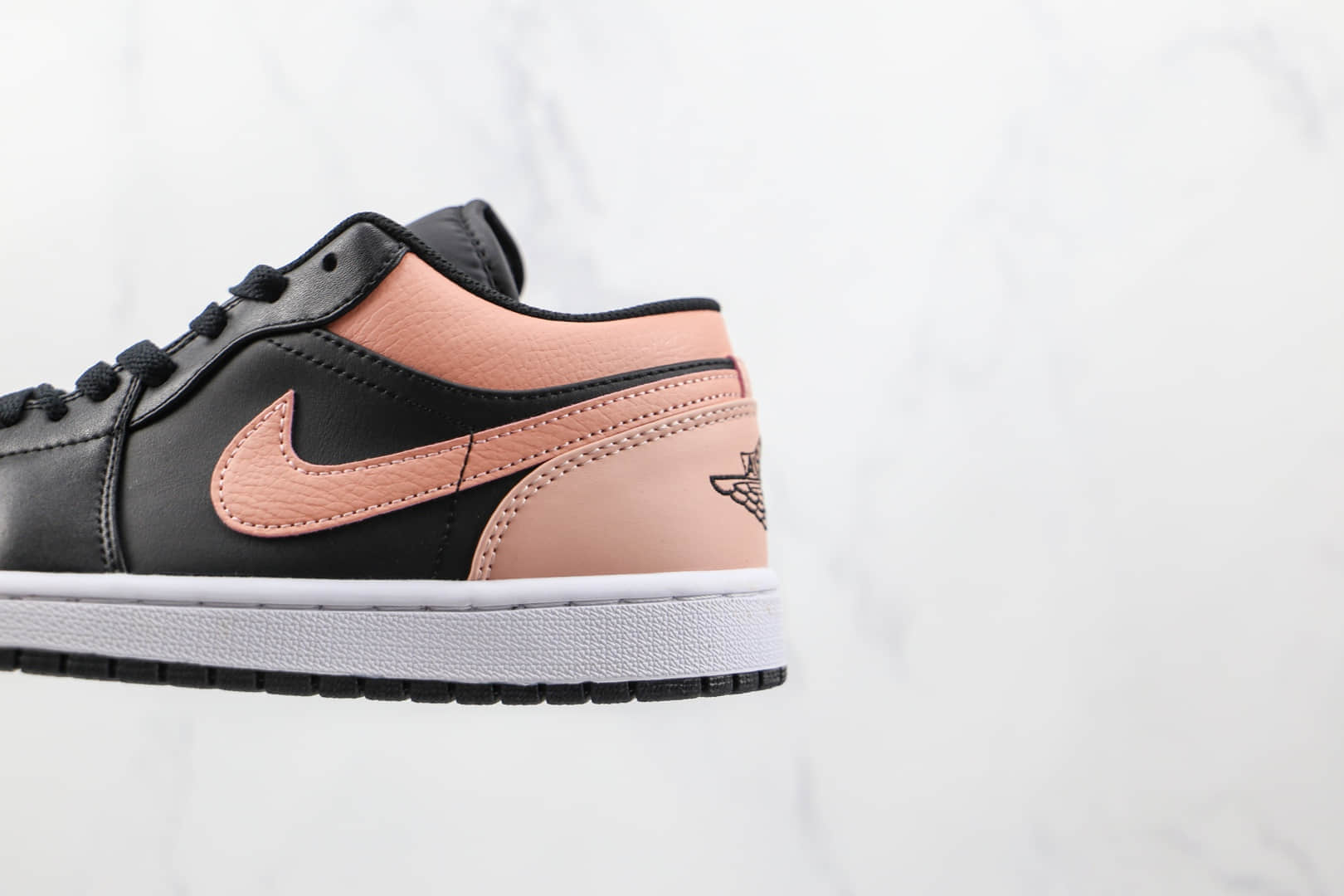 乔丹Air Jordan 1 Low纯原版本低帮AJ1黑粉脚趾篮球鞋原楦头纸板打造 货号:553558-034