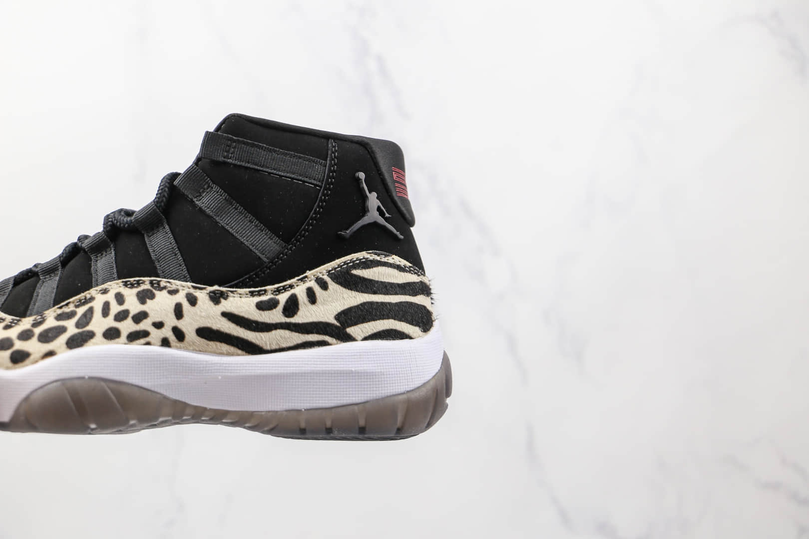 乔丹Air Jordan 11 Animal纯原版本高帮AJ11黑色斑马豹动物皮毛图案篮球鞋内置碳板气垫 货号:AR0715-010