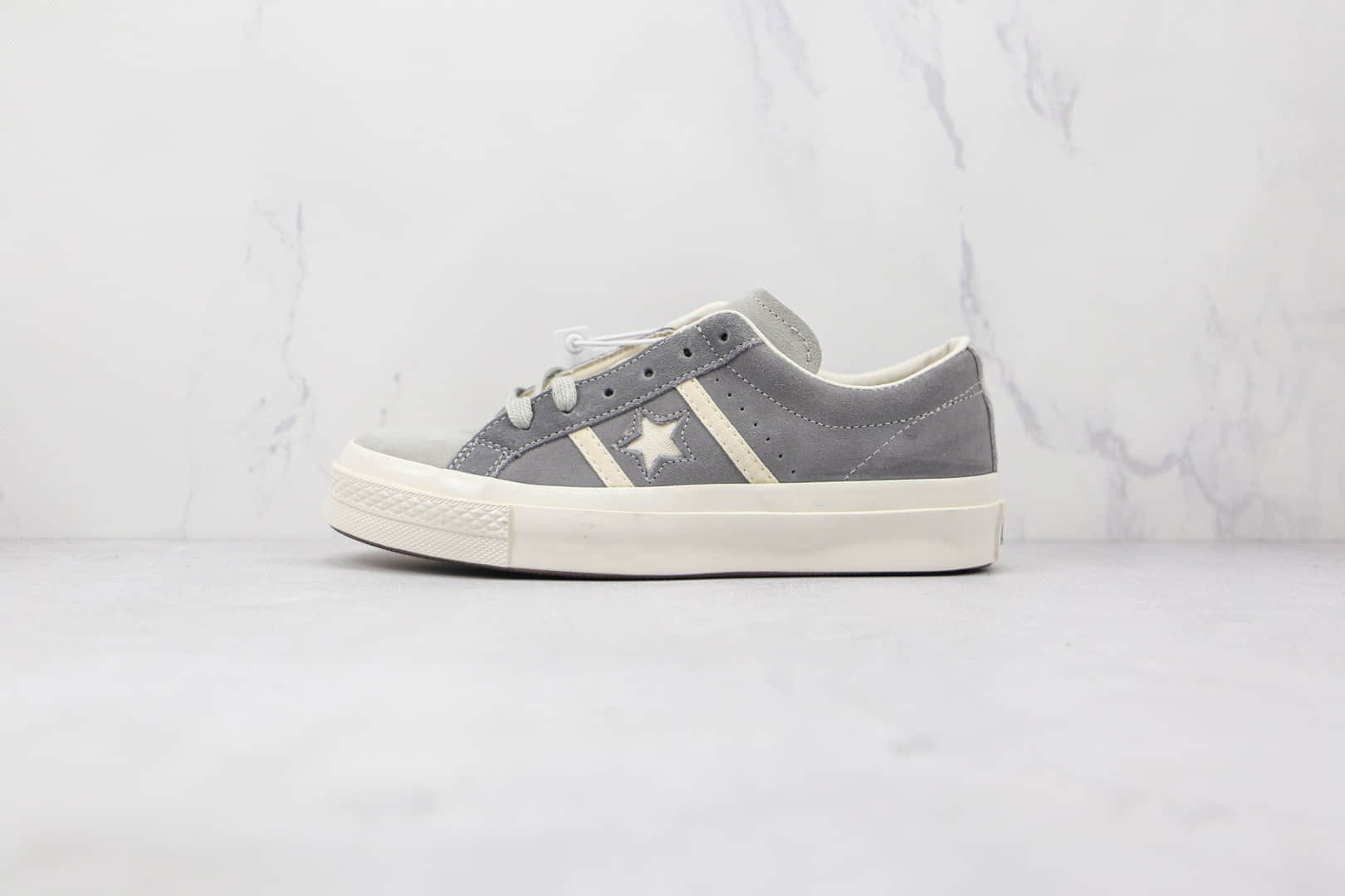 匡威CONVERSE One Star Academy公司级版本两杠一星灰色日产限定硫化板鞋原楦头纸板打造 (ID:74626) - 图片1