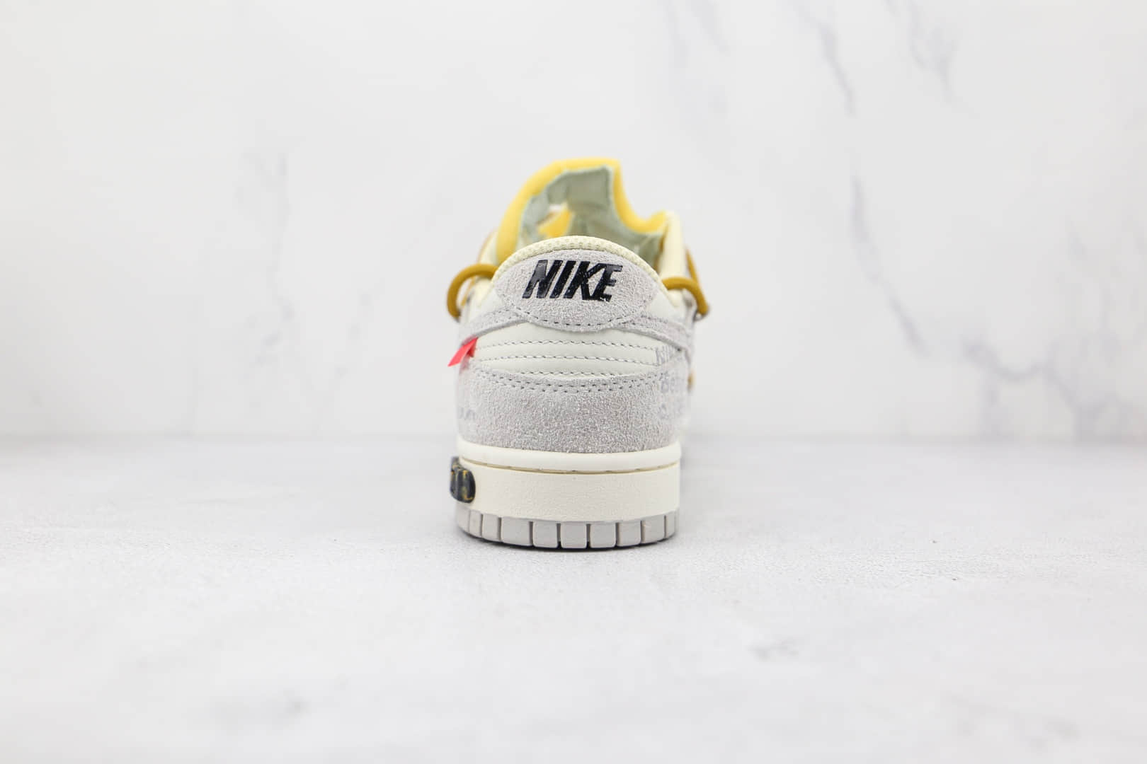 耐克Nike Dunk Low 50 x Off-White联名款纯原版本麂皮绒面灰白黄色板鞋原鞋开模一比一打造 货号:DJ0950-105