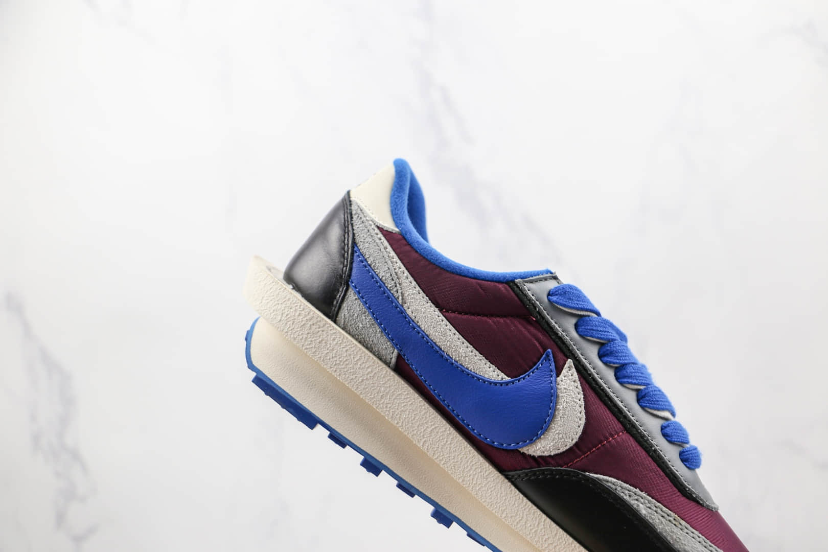 耐克NIKE LDV Waffle x SACAI联名款纯原版本华夫2.0酒红色白蓝双钩老爹鞋原楦头纸板打造 货号:DH1347-100