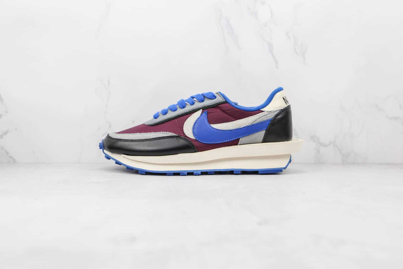 耐克NIKE LDV Waffle x SACAI联名款纯原版本华夫2.0酒红色白蓝双钩老爹鞋原楦头纸板打造 货号:DH1347-100