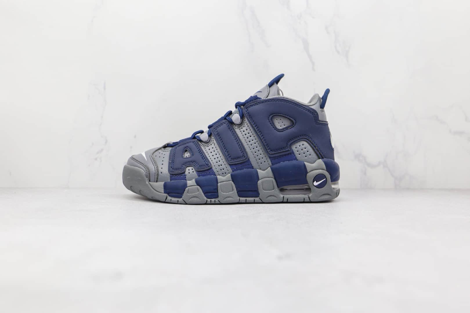 耐克Nike Air More Uptempo纯原版本皮蓬灰蓝色篮球鞋原档案数据开发 货号:415082-009