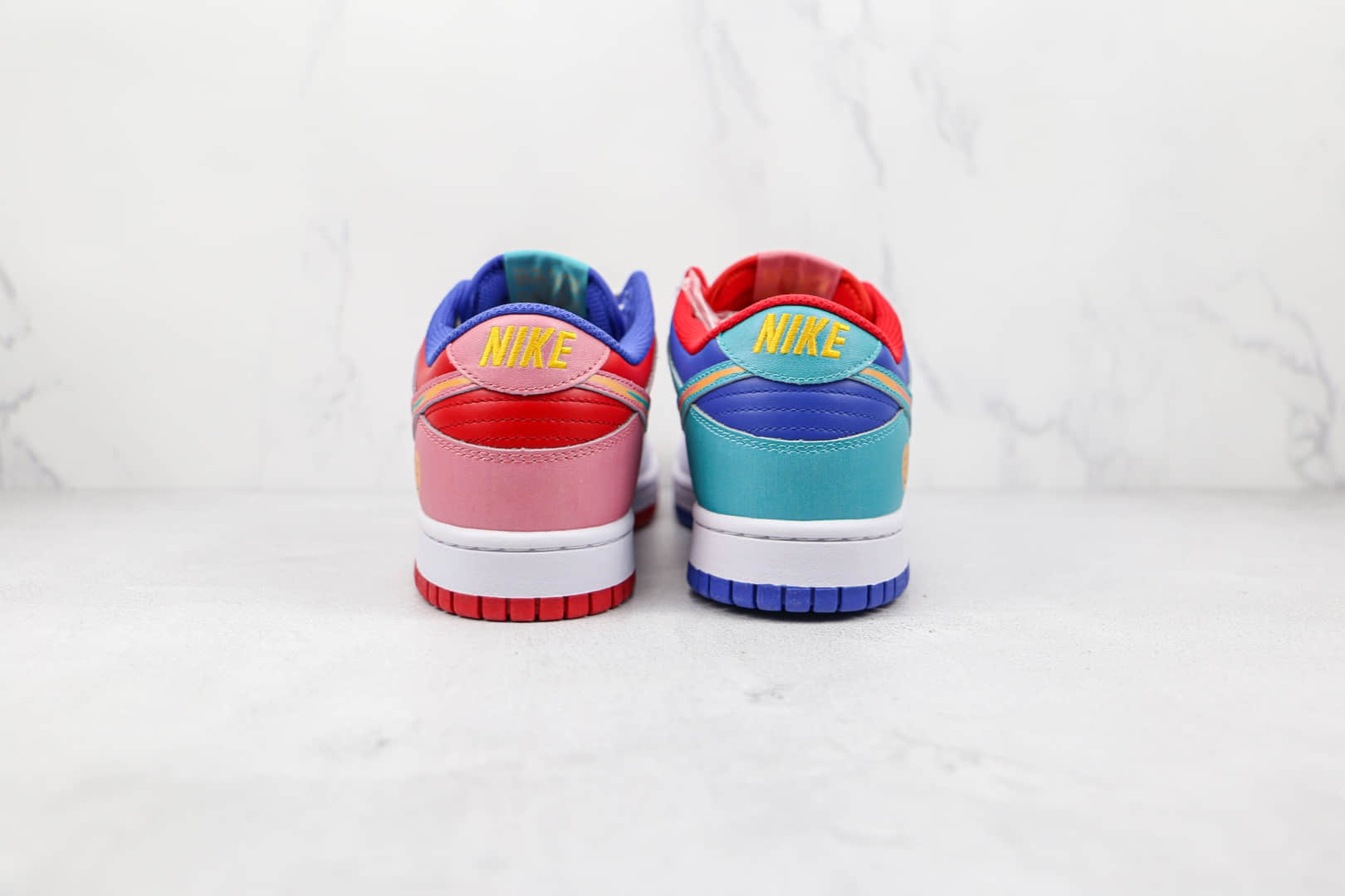 耐克Nike Dunk Low Rainbow x Cactusplantfleamarket联名款纯原版本低帮DUNK笑脸彩虹彩色拼接板鞋原楦头纸板打造 货号:LF4587-001