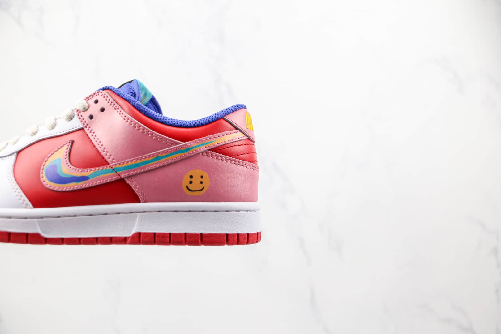 耐克Nike Dunk Low Rainbow x Cactusplantfleamarket联名款纯原版本低帮DUNK笑脸彩虹彩色拼接板鞋原楦头纸板打造 货号:LF4587-001