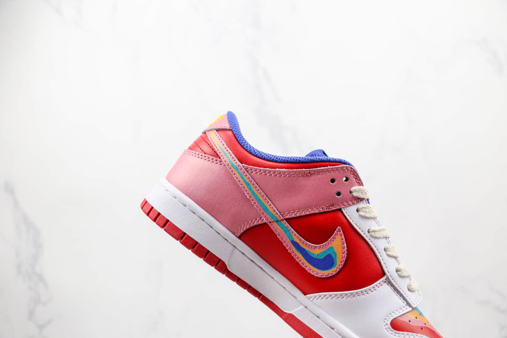 耐克Nike Dunk Low Rainbow x Cactusplantfleamarket联名款纯原版本低帮DUNK笑脸彩虹彩色拼接板鞋原楦头纸板打造 货号:LF4587-001