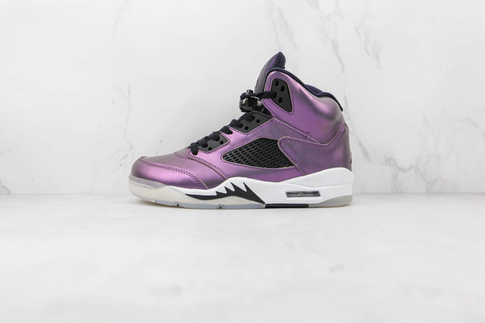 乔丹Air Jordan 5 WMNS Oil Grey纯原版本变色龙紫色AJ5篮球鞋原楦头纸板打造 货号:CD2722-001