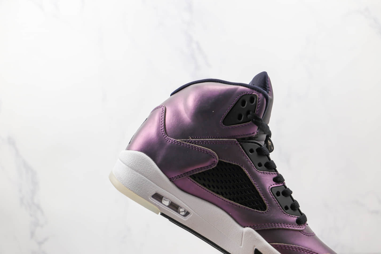乔丹Air Jordan 5 WMNS Oil Grey纯原版本变色龙紫色AJ5篮球鞋原楦头纸板打造 货号:CD2722-001