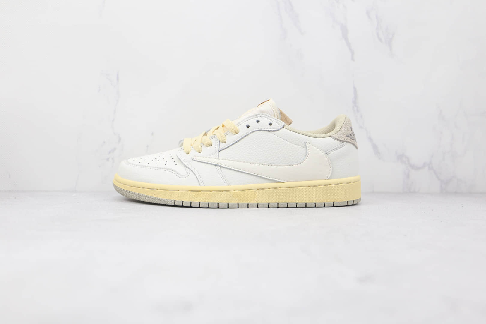 乔丹Air Jordan 1 Low纯原版本低帮AJ1米灰色倒勾板鞋原盒原标 (ID:75769) - 图片1