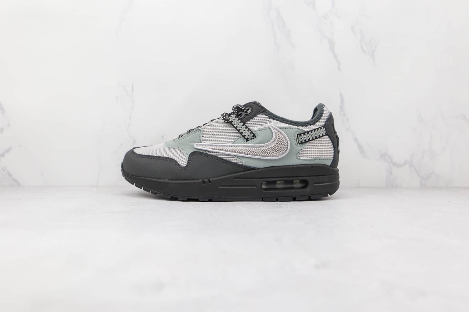 耐克Nike Air Max 1 Cactus Jack x Travis Scott联名款纯原版本Max1灰黑色倒勾气垫鞋原档案数据开发 货号:DO9392-001