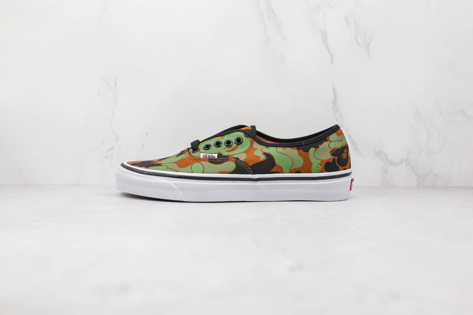 万斯Vans 2021 x BAPE猿人头联名款公司级低帮迷彩色硫化帆布鞋原盒原标 (ID:75967) - 图片1