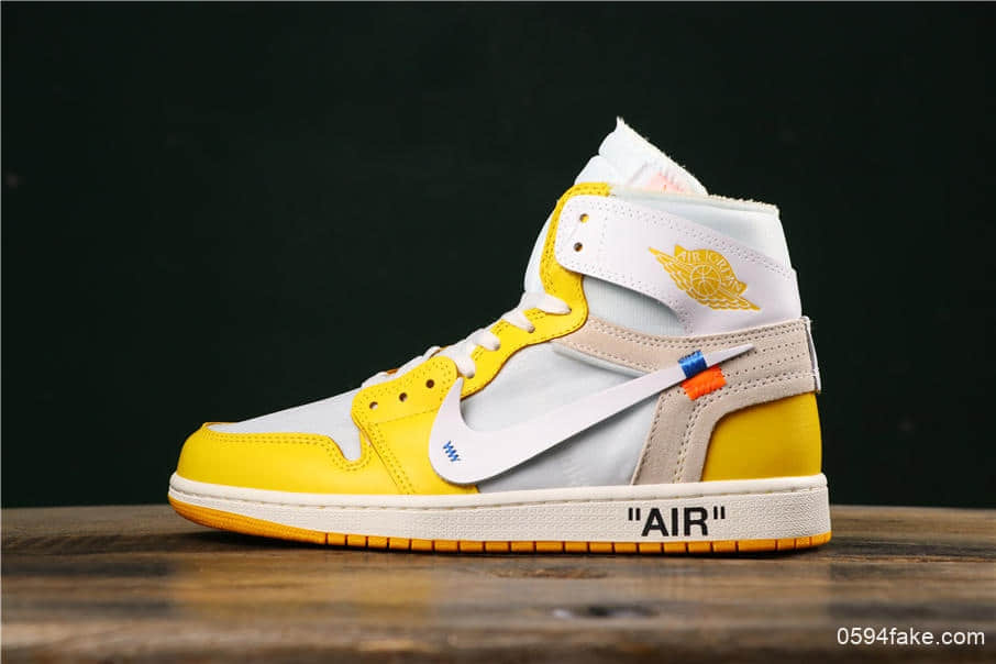 乔丹Off-White x Jordan 1 Powder Blue公司级全头层AJ1新配色全网首发高帮实战篮球鞋 (ID:7600) - 图片1