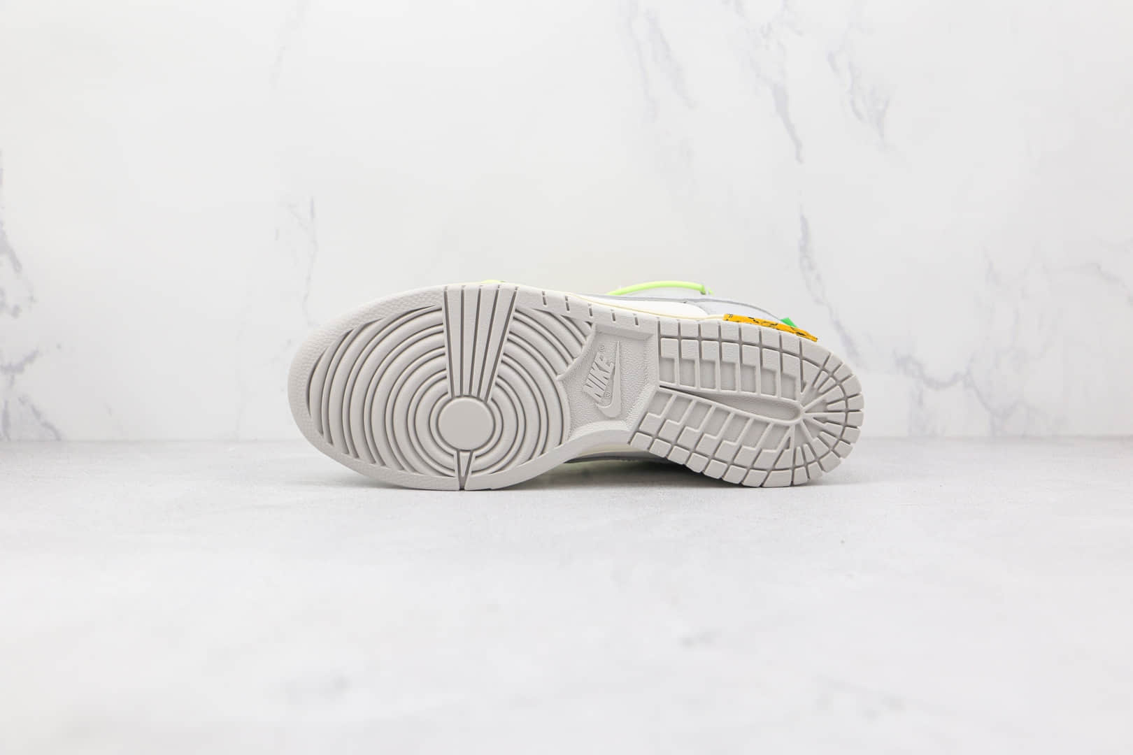 耐克Nike Dunk Low 50 x Off-White联名款纯原版本低帮DUNK皮面灰白绿色板鞋原楦头纸板打造 货号:DM1602-128