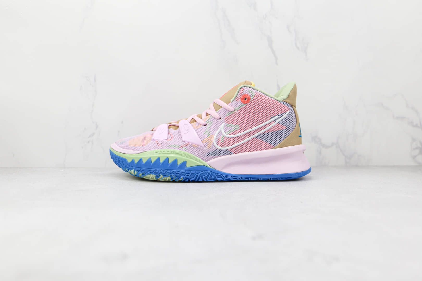 耐克Nike Kyrie 7 EP纯原版本欧文7代粉蓝色实战篮球鞋原楦头纸板打造 (ID:76145) - 图片1