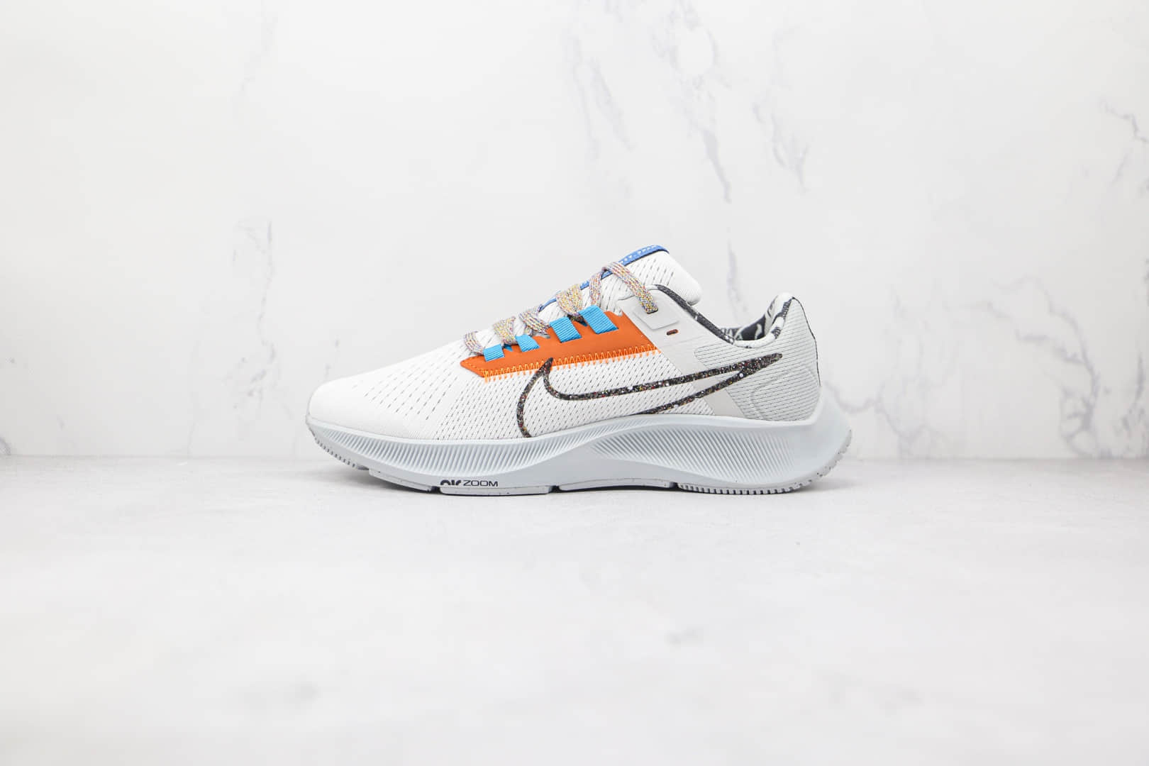 耐克Nike Air Zoom Pegasus 38纯原版本登月38代白橙蓝色慢跑鞋原盒原标 (ID:76200) - 图片1