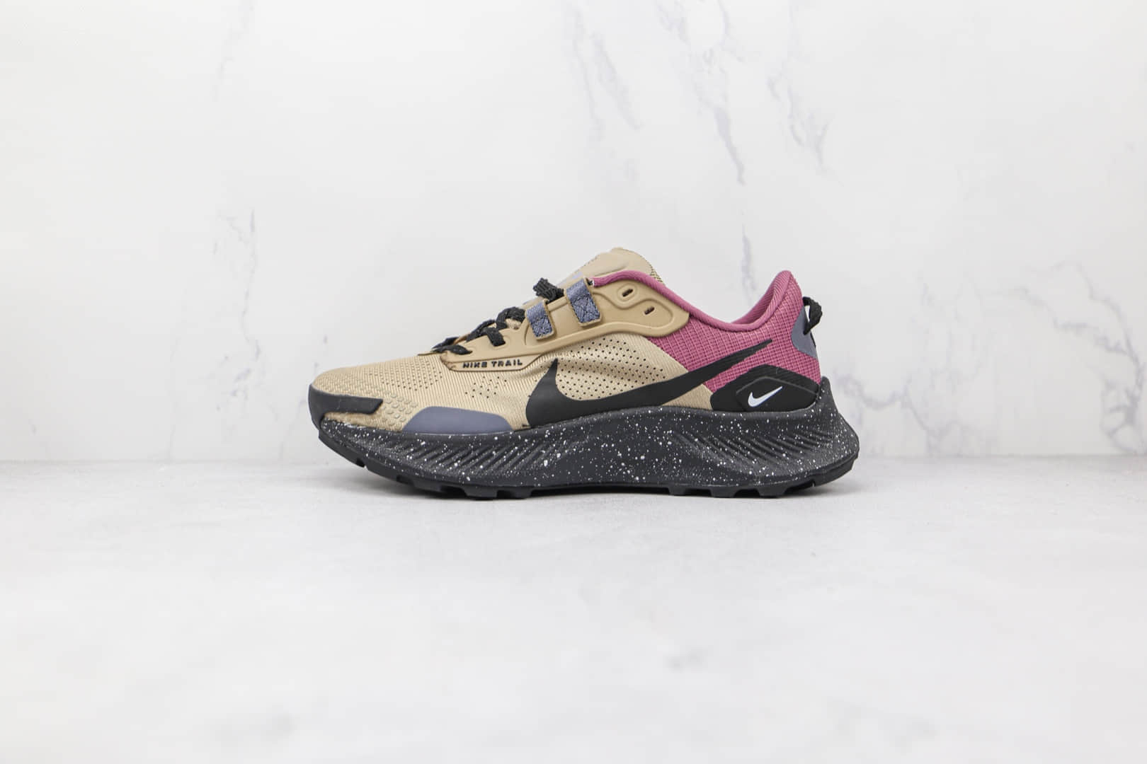 耐克Nike Pegasus Trail 3纯原版本飞马3代越野马拉松跑鞋米黄紫色原楦开发 (ID:76432) - 图片1