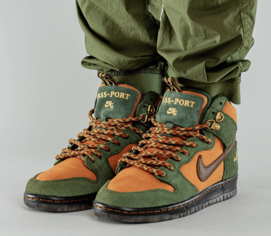 户外登山靴造型!全新Pass~Port x Nike SB Dunk Hi实物曝光! 货号:DO6119-300