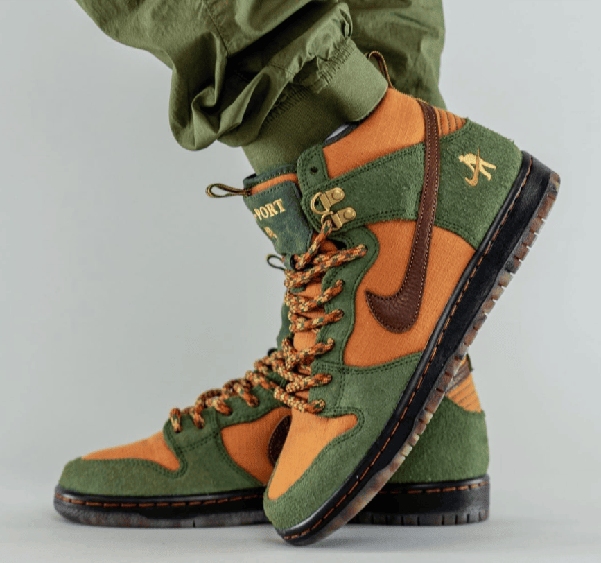 户外登山靴造型!全新Pass~Port x Nike SB Dunk Hi实物曝光! 货号:DO6119-300