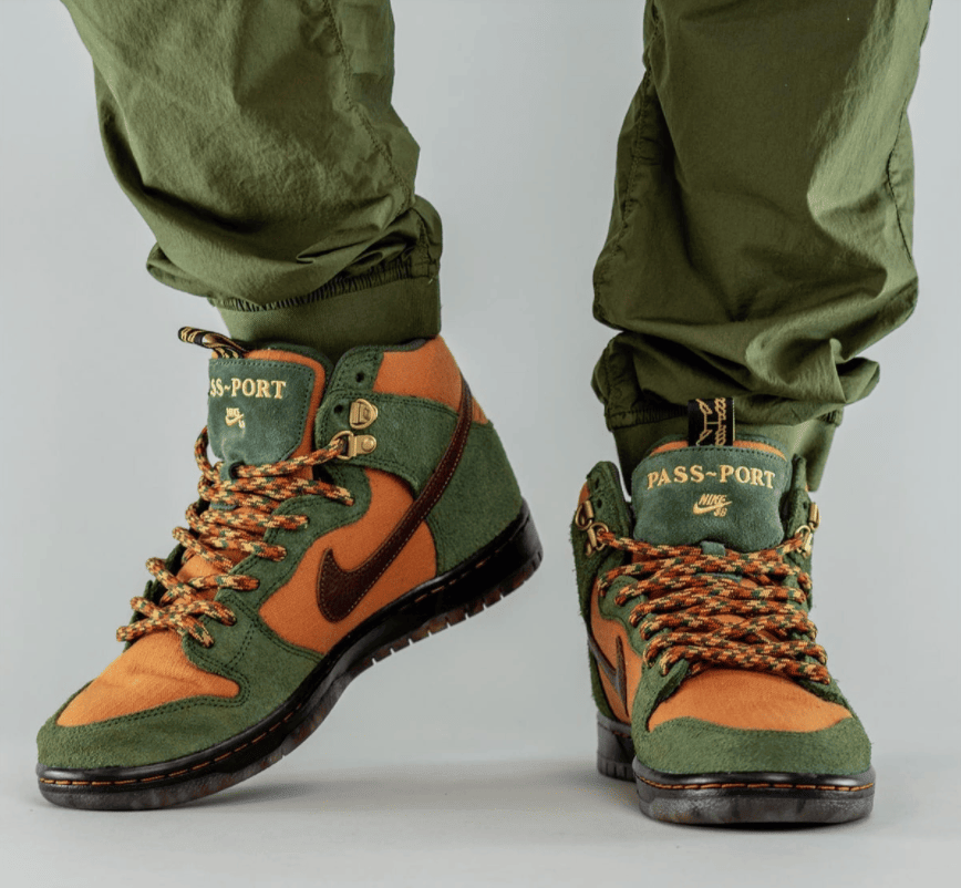 户外登山靴造型!全新Pass~Port x Nike SB Dunk Hi实物曝光! 货号:DO6119-300