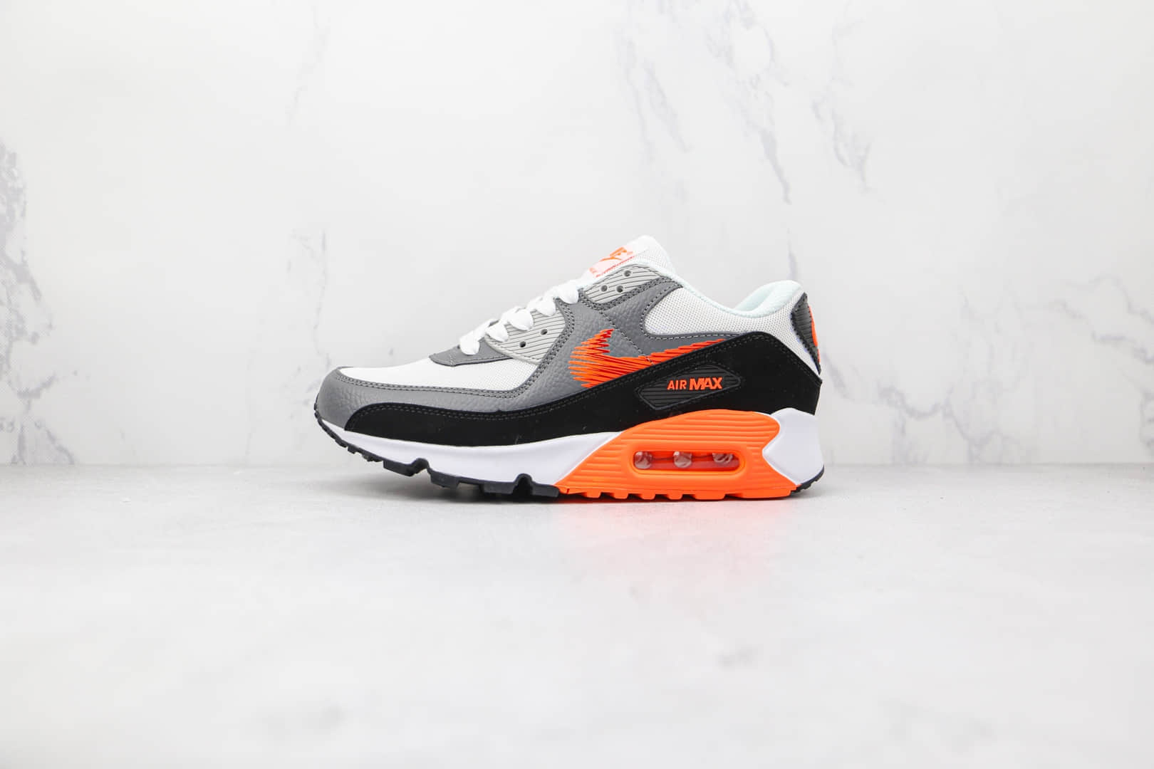 耐克Nike Air Max 90纯原版本黑灰红色Max90气垫鞋原档案数据开发 (ID:76639) - 图片1