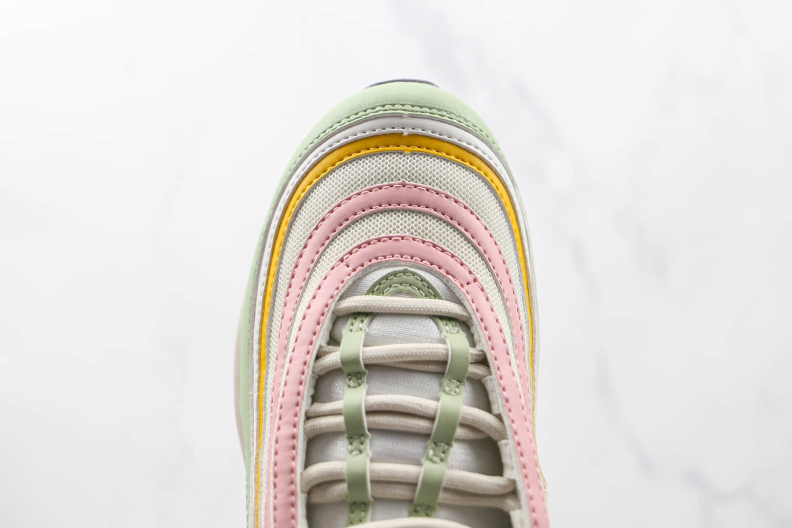 耐克Nike Air Max 97纯原版本子弹头Max97彩色拼接绿紫粉色气垫鞋原楦头纸板打造 货号:DH1594-001