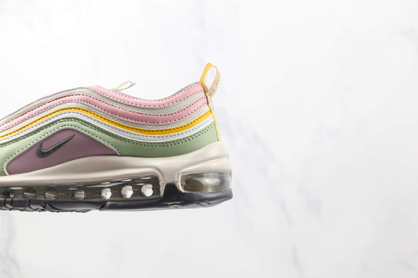 耐克Nike Air Max 97纯原版本子弹头Max97彩色拼接绿紫粉色气垫鞋原楦头纸板打造 货号:DH1594-001