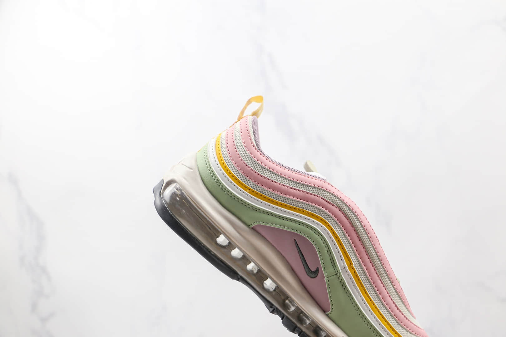 耐克Nike Air Max 97纯原版本子弹头Max97彩色拼接绿紫粉色气垫鞋原楦头纸板打造 货号:DH1594-001