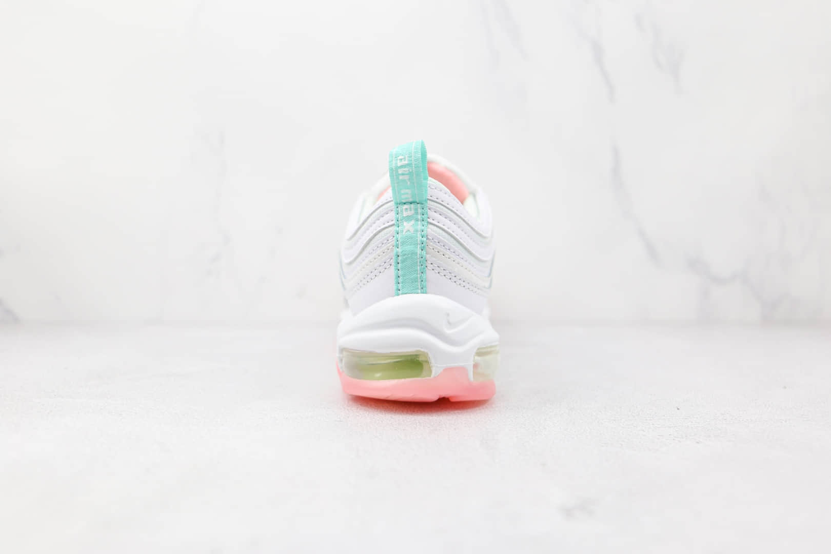 耐克Nike Air Max 97纯原版本白粉色子弹头Max97气垫鞋原鞋开模一比一 货号:DJ1498-100